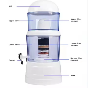 Hot-selling 5-8 Grade <strong>Ceramic</strong> Mineral Water Pot Direct Drinking Water Machine Desktop Household Gravity Water Filter <strong>Purifier</strong> - Product Image 4