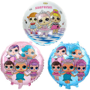 Ballons à l'hélium de fête <span class=keywords><strong>Lol</strong></span> de dessin animé de 18 pouces pour enfants décorations de ballons de poupée d'anniversaire pour <span class=keywords><strong>les</strong></span> fournitures de fête d'enfants - Product Image 1