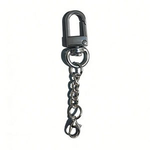 Zinc Alloy Keychain <b>Snap</b> <b>Hook</b> Round Shape Gunmetal Light Gold Nickel DIY Jewelry Accessories Hardware <b>Hooks</b> Bag Charms - Product Image 3