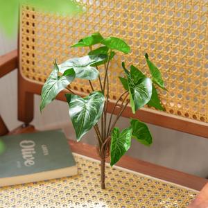 ใบไม้ประดิษฐ์ขายส่ง ใบไม้เขตร้อน ก้านใบสีเขียว สำหรับงานแต่งงาน แจกัน จัดดอกไม้ - Product Image 3