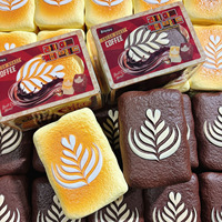 Jouet Squishy Hachimi Latte Art Gâteau Super Doux à Remontée Lente, Dessert Réaliste Anti-Stress à Presser, Jouets Fidget en Gros