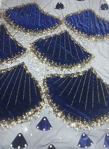 Прекрасный качество модное свадебное платье свадебное кружевное ткань вышивка бисером - Product Image 4