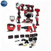 Kit d'outils électriques sans fil 21V : perceuse, meuleuse, scie, raboteuse pour la rénovation de la maison et les projets de bricolage familial