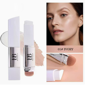 Base de Maquillaje Coreana OEM que Cambia de Color, Larga Duración, Doble Punta, Crema Ligera <span class=keywords><strong>con</strong></span> <span class=keywords><strong>Brocha</strong></span> - Product Image 4