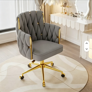 Light Luxury Modern Bedroom Dressing <b>Stool</b> Golden Nail Desk Chair for Home Use Makeup Chair for Dressing Salon Furniture - Product Image 5