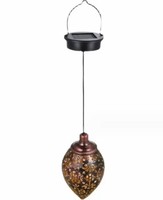 Lanterne solaire LED décorative en métal pour l'extérieur, idéale pour la décoration de patio, allée, jardin, véranda et cour.