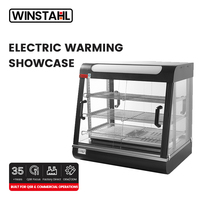 Vitrine chauffante électrique commerciale 600 mm 1,84 kW, armoire de présentation chauffée en acier inoxydable, chauffe-plats pour restaurant