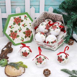 New Cross-Border Balls <b>Flower</b> <b>Stickers</b> Decorative Hanging Ornaments Festive Atmosphere Christmas Decorations 75-009L - Product Image 2