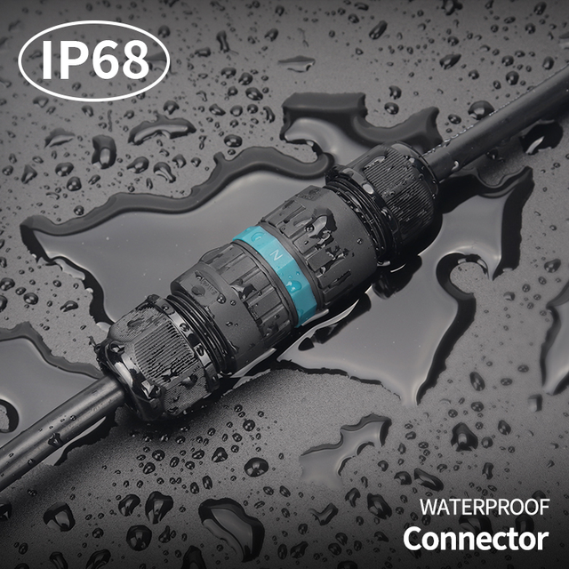 Underwater 3 Pin Quick Connection Waterproof Connector Underground Wire to Wire Ip68 Screwless Fast Connectors