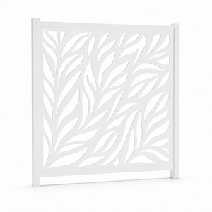 Panneau de clôture semi-privé en métal ajouré, en aluminium, avec design écoulement d'air et ombre, découpe laser personnalisée pour jardin et bord de piscine - Product Image 4