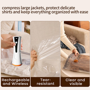 Home Small Handheld <b>Vacuum</b> Sealing Machine Air <b>Pump</b> for Food Bags & Travel Clothes Compression <b>Vacuum</b> Storage Bag - Product Image 2