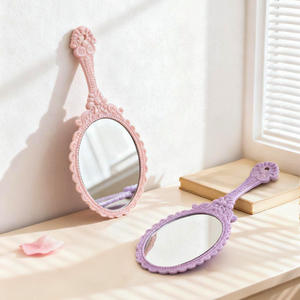 <span class=keywords><strong>Specchio</strong></span> Cosmetico Antico con Manico in Plastica, 6 Colori Disponibili, per Ragazze e Donne, Piccolo MOQ - Product Image 5