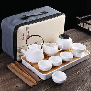 ชุดน้ำชาจีน ชุดกงฟู ชุดกาน้ำชาพกพา พร้อมที่กรองชา บรรจุในถุงของขวัญ - Product Image 1