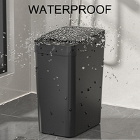 Poubelle de salle de bain fine 12L, étanche, à induction, pour la maison et la cuisine, usage commercial, en plastique, approvisionnement en gros, poubelle intelligente