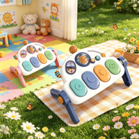 Jouet de piano pour bébé avec Bluetooth, clavier musical éducatif précoce en forme de dessin animé, volant, jouet musical d'apprentissage pour nourrissons
