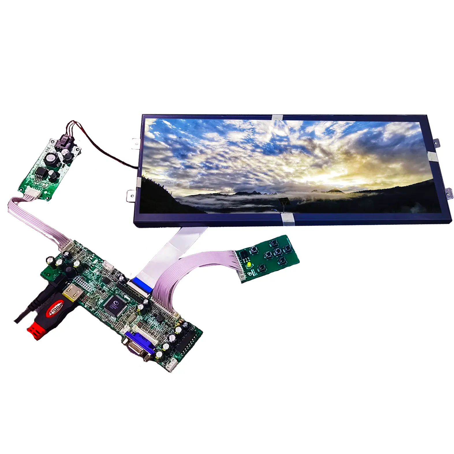 Display Lcd Tft all'ingrosso di grandi dimensioni personalizzato 11.6 12.3 15.6 32 pollici pannello Lcd Touch Screen