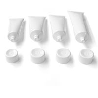 Emballage cosmétique en plastique PE de 100ml au toucher doux Tube de crème pour les yeux Bouchon à vis Motif à presser Impression numérique Soins de la peau