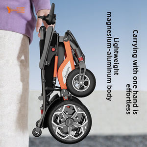 Kursi Roda Lipat Elektrik Otomatis Ringan Berbahan Paduan Aluminium-Magnesium Bersertifikasi EU CE, Skuter Portabel Bertenaga Lithium - Product Image 3