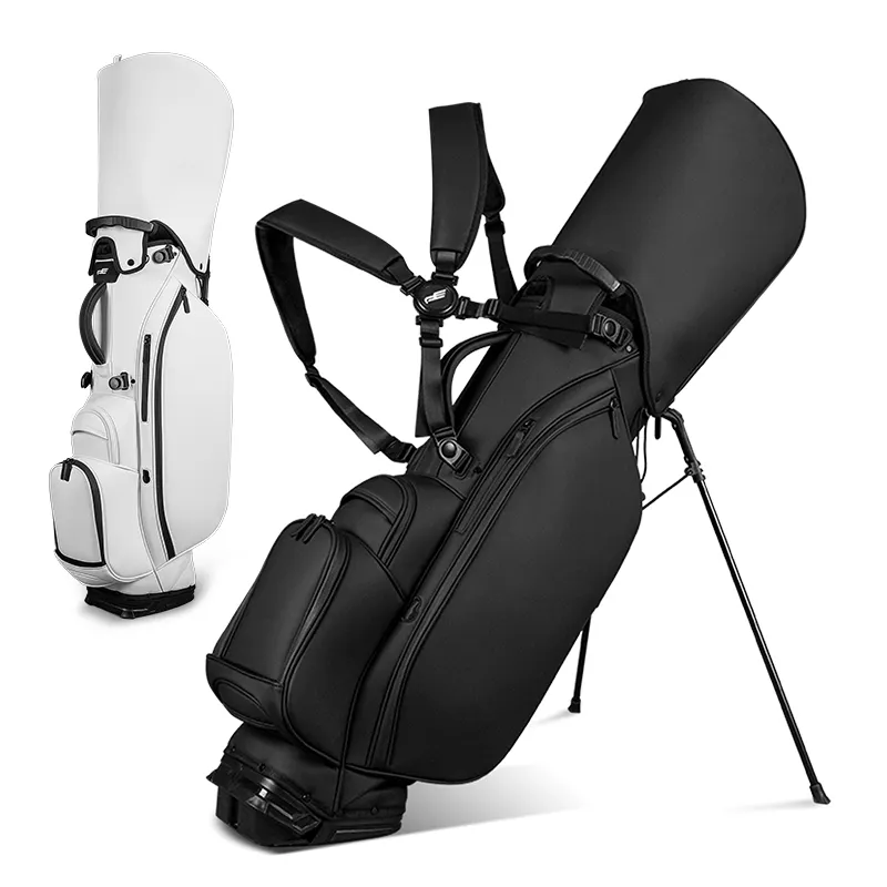 PLAYEAGLE-Sac de golf portable personnalisé en cuir PU pour hommes et femmes, ensemble complet de clubs de golf avec support de support et support, sac de golf