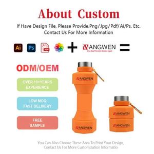 Eco-Friendly 650ml Creative Dumbbell Shape Foldable <b>Plastic</b> <b>Drinkware</b> Custom Logo Drinking Water Bottle - Product Image 3