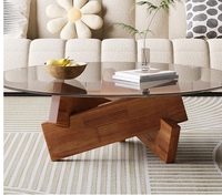 Table basse et table à thé en verre moderne pour petits appartements - Design créatif pour salon