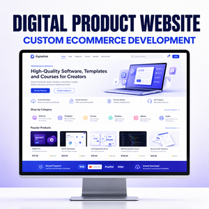 Conception et développement de sites web de produits numériques personnalisés avec système de paiement sécurisé et livraison instantanée de fichiers - Product Image 1