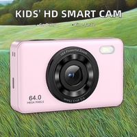 48MP Single Shot Digital Video kamera pintar untuk anak-anak siswa kompak 2.8 inci resolusi Full HD 10x-20x 1080p Selfie CMOS