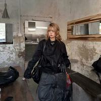 Blouson Bomber Vintage en Nylon pour Hommes et Femmes, Veste Courte Décontractée Ample à Fermeture Éclair avec Col Motard, Printemps Automne