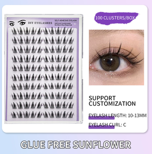 Aesphylash Handmade Synthetic Hair <b>Individual</b> <b>Lashes</b> Trays Eyelash Extensions Crisscross Style Reusable Fluffy Natural Soft - Product Image 1