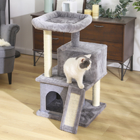 Tour de maison en bois moderne et écologique grattoir grand arbre à chats grimpant avec sisal animaux de compagnie jouet carton emballé fonction de jeu