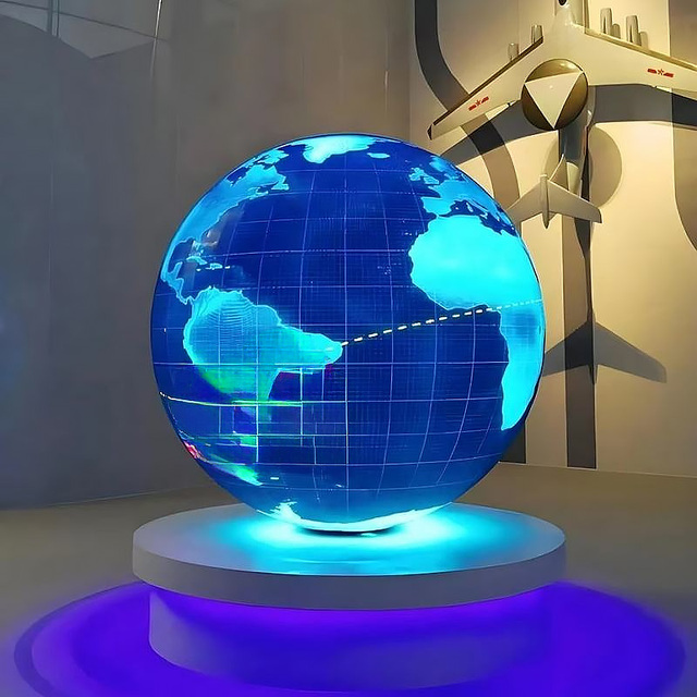 Muen  LED Spherical Screen Globe 1m 1.5m 2m Diameter P2 P2.5 LED Ball Screen for Outdoor Exhibition OEM SDK
