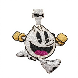 Colgante de Moissanita con Micro Pavé Personalizado, Diseño de Dibujos Animados, para Cadena de Collar - Product Image 1