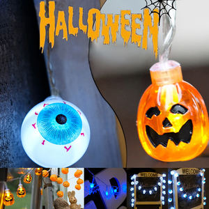 10/20LEDs Halloween LED String Light Pumpkin Spooky Ghost Skull <strong>Bat</strong> Fairy Light Hallowmas Party Holiday Decoration String <strong>Lamps</strong> - Product Image 4