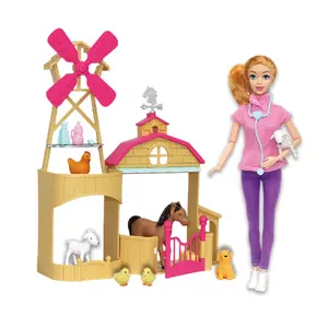 Новая популярная кукла 11,5 дюймов с фермерским набором для ветеринара, магазин модных кукол для детей