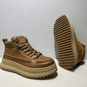 รองเท้าบูทข้อเท้าแบบยูนิเซ็กซ์สำหรับฤดูหนาว ทำจากหนังแท้ กันน้ำ บุด้วยผ้าฝ้ายกันหนาว พื้นหนา บุขนนุ่ม สวมใส่สบาย - Product Image 5