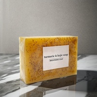Sabun Lemon Kunyit Penghilang Flek Hitam Alami 100% Kustom, Sabun Mawar dan Asam Kojic untuk Mencerahkan Kulit