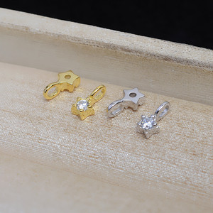 S925 <b>Silver</b> Pentagram <b>Baby</b> Chain <b>Bracelet</b> DIY Pearl Jewelry Accessory with Gemstone Pendant Packaged in Bag - Product Image 5