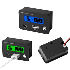 LCD-Anzeige Digitaler Batterie kapazitäts tester Prozent pegel Spannungs messer 12V 24V Batterie monitor für Auto Auto