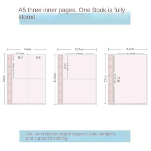 Repuesto Universal de Hojas Sueltas para Libro de Tarjetas <span class=keywords><strong>A5</strong></span>, <span class=keywords><strong>6</strong></span> Anillos, 4 Cuadrículas, Transparente, PP, Modelo 00, Venta al por Mayor en China - Product Image 2