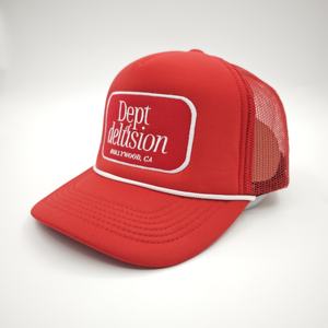 Gorra de béisbol de malla de 5 paneles de poliéster cómoda OEM con cuerda, logotipo bordado personalizado, gorra de camionero de espuma - Product Image 6