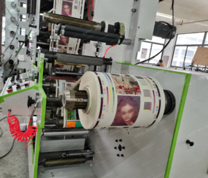 320mm Dấu chân nhỏ dễ dàng vận hành máy in flexo 2 màu đồng bộ ổ đĩa vành đai OPP PA PE phim máy in flexo - Product Image 6