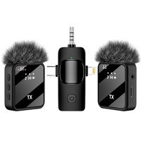 Neues F11-2 Lavalier-Mikrofon, kabellos, All-in-One, Live-Streaming, ein Sender, zwei Empfänger, Rauschunterdrückung, 100Hz-20kHz
