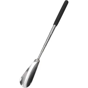 extendable shoe horn, metal stainless steel shoehorn, telescopic shoe horn with logo