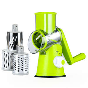 Prix usine Rotatif Râpe À Fromage Broyeur Cuisine Manuel Légumes Trancheuse Noix Broyeur avec 3 Lames De Tambour En Acier Inoxydable - Product Image 4