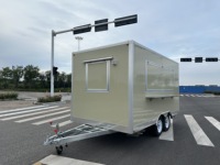Camion de restauration rapide mobile personnalisé en fibre de verre, neuf, entièrement équipé pour café de rue, hamburgers, glaces, crêpes et frites