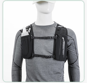 <span class=keywords><strong>Petit</strong></span> gilet d'hydratation gris noir 6L pour <span class=keywords><strong>course</strong></span> à pied, marathon, trail, jogging, cyclisme, <span class=keywords><strong>sac</strong></span> à dos d'hydratation avec sifflet de survie - Product Image 5