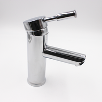 Robinet mitigeur de lavabo en alliage de zinc, monocommande eau chaude/froide, à poser sur le plan, finition chromée, pour projets hôteliers et résidentiels
