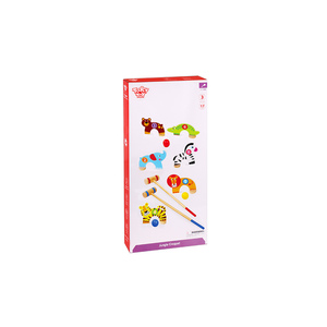 Novità 2025: Set Croquet in Legno per Bambini a Tema Giungla, Forme di Animali in Compensato, Giochi per Bambini e Altri Giocattoli da Esterno - Product Image 3