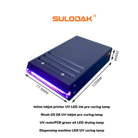 Lámpara de Curado UV LED Refrigerada por Aire de 75W SU-F751011O 395NM 75x10mm para Precurado de Resina UV en Impresoras de Inyección de Tinta Ricoh G5 G6