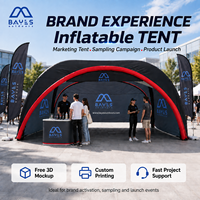 Tente marketing gonflable personnalisée, abri de marque étanche à l'air pour campagne d'échantillonnage, promotion pop-up et lancement de produits